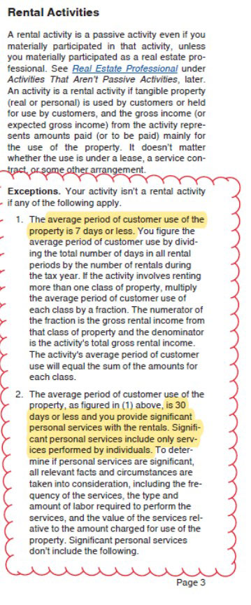 Short term rental tax advice
